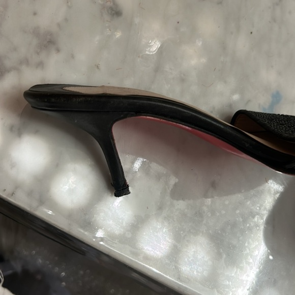 Christian Louboutin Stingray Black Embellished Sandals 37 - Picture 4 of 9